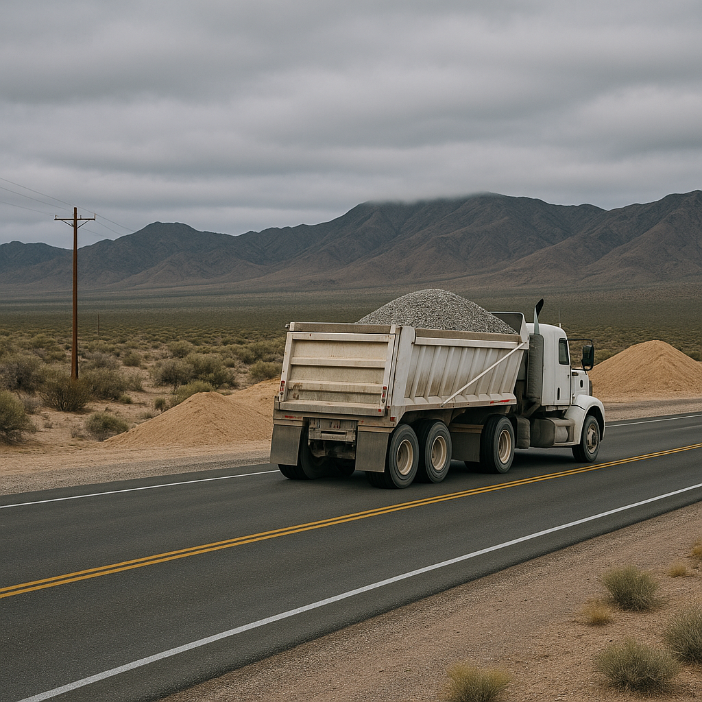 construction material trucking routes Nevada illustration for Construction material trucking routes in Nevada