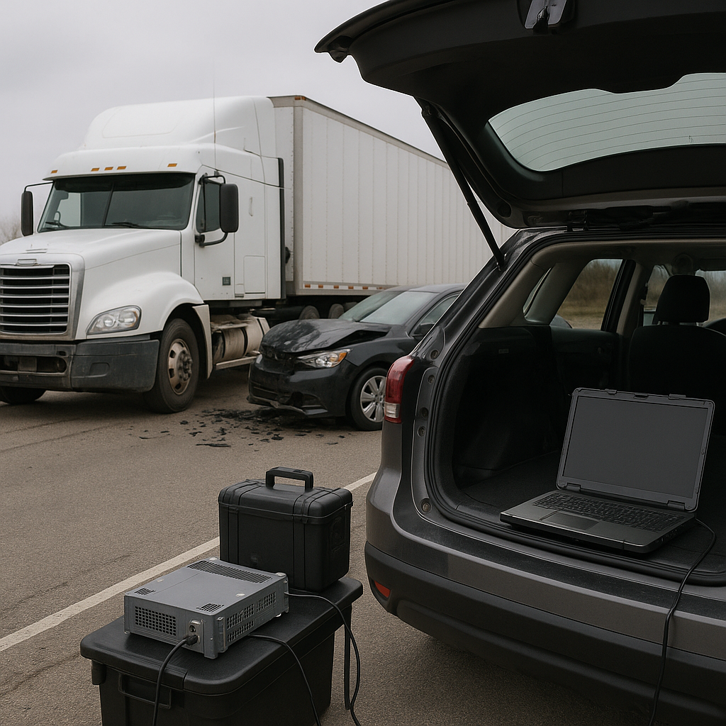 commercial vehicle data collected after crash illustration for How commercial vehicle data is collected after crashes