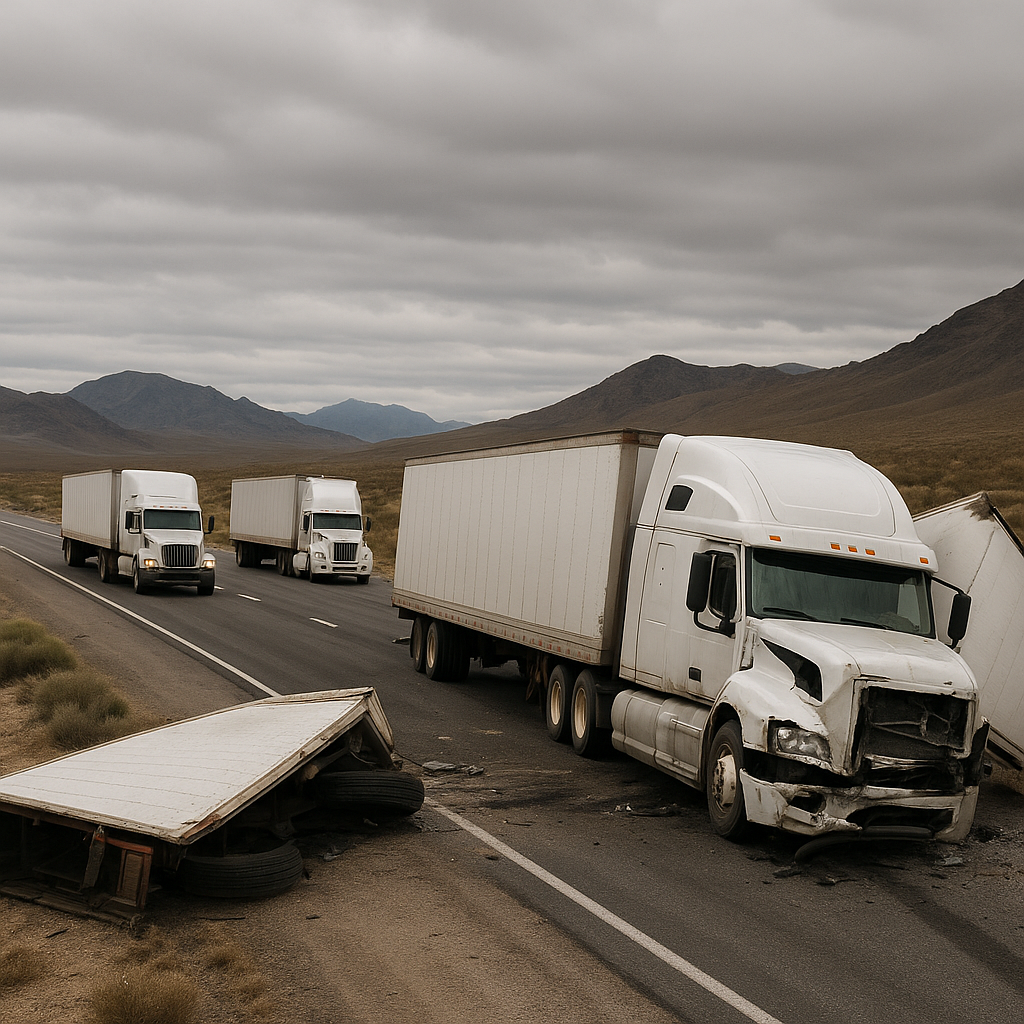 convoy driving Nevada truck crash risk illustration for How convoy driving affects Nevada truck crash risk