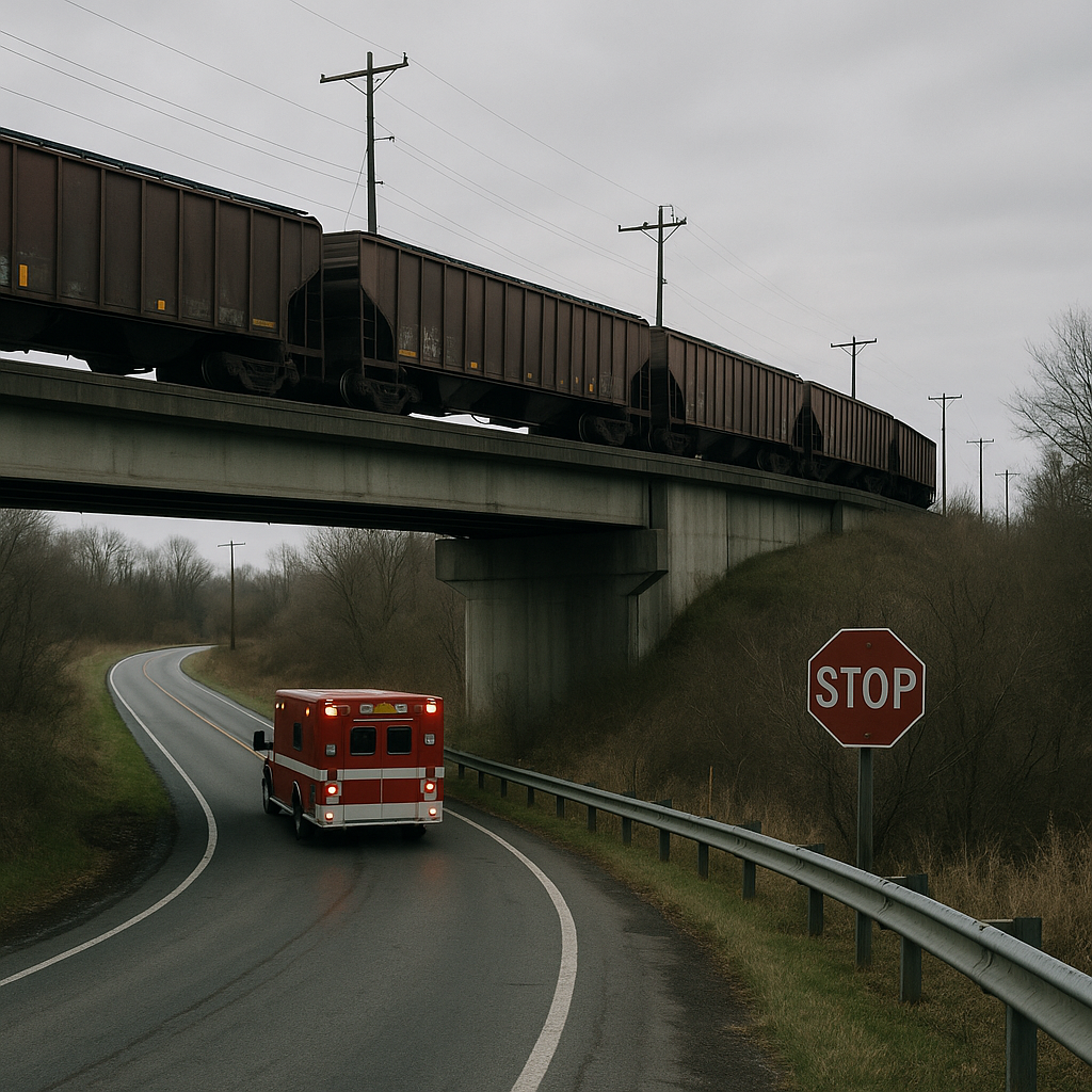 Illustration of How freight corridors influence emergency response routes
