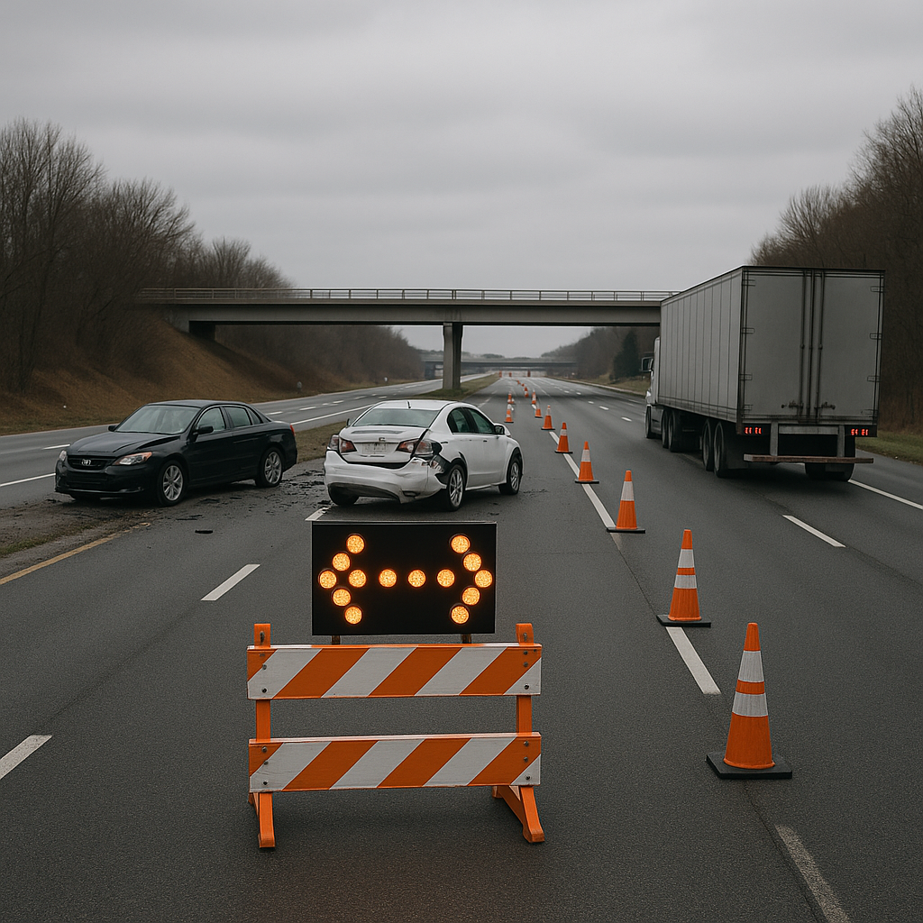 lane reopening decisions after crashes illustration for How lane reopening decisions are made after crashes