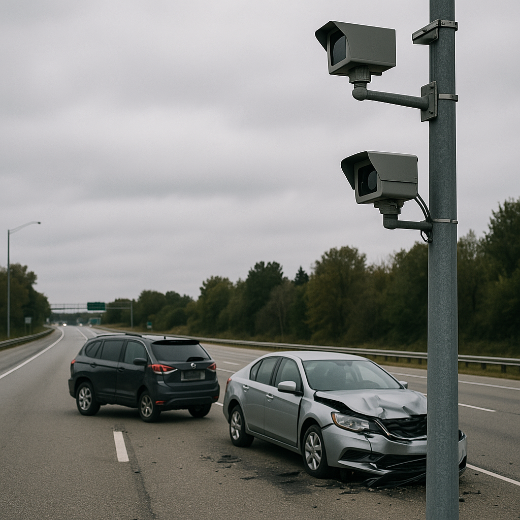Illustration of How NDOT traffic cameras assist crash reporting