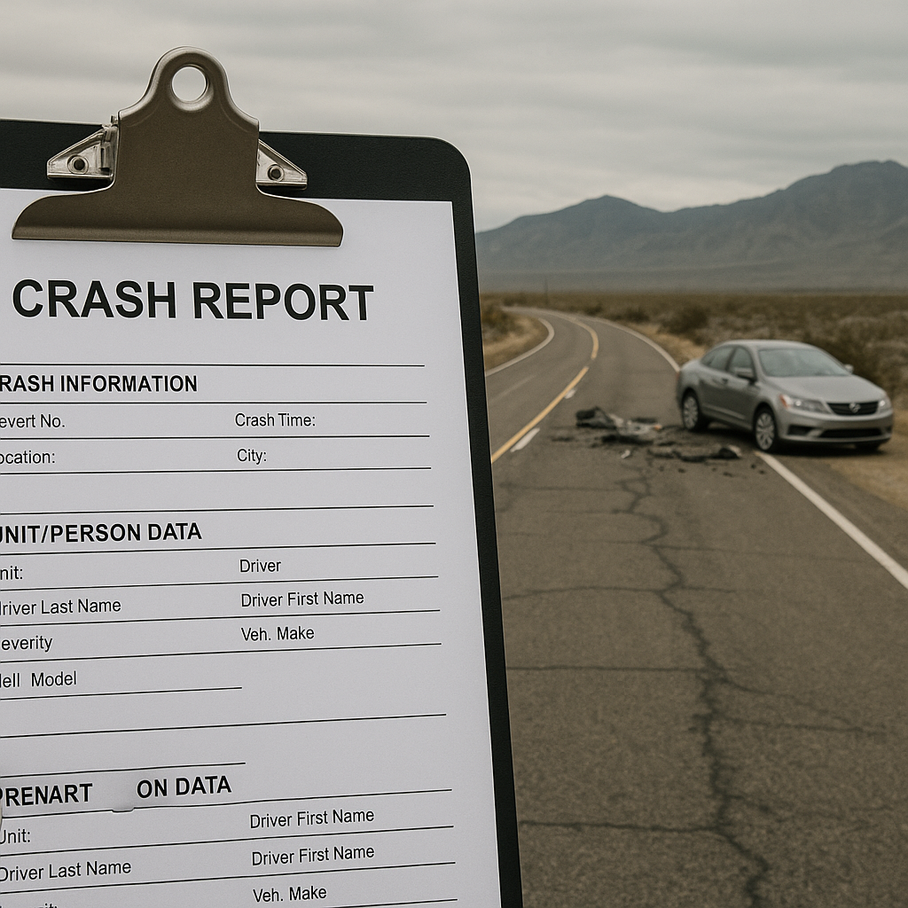 Illustration of How Nevada crash reporting data reveals trends