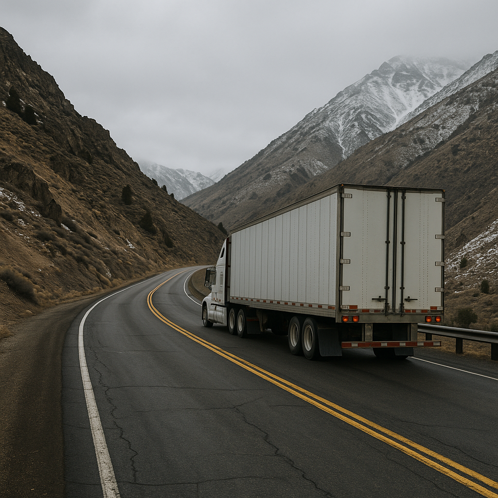 Illustration of How Nevada mountain passes affect trucking safety