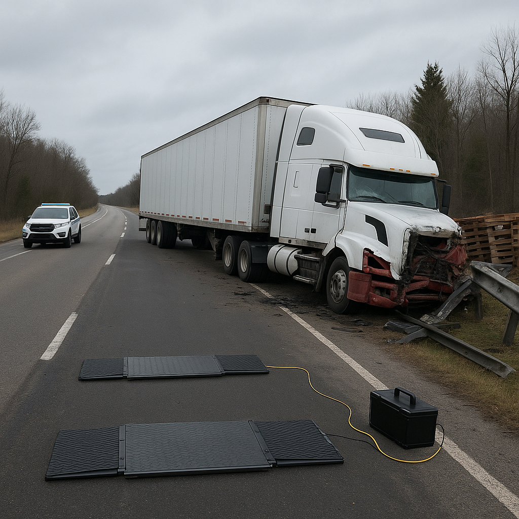 police check truck weight cargo load crash illustration for How police check truck weight and cargo load after crashes
