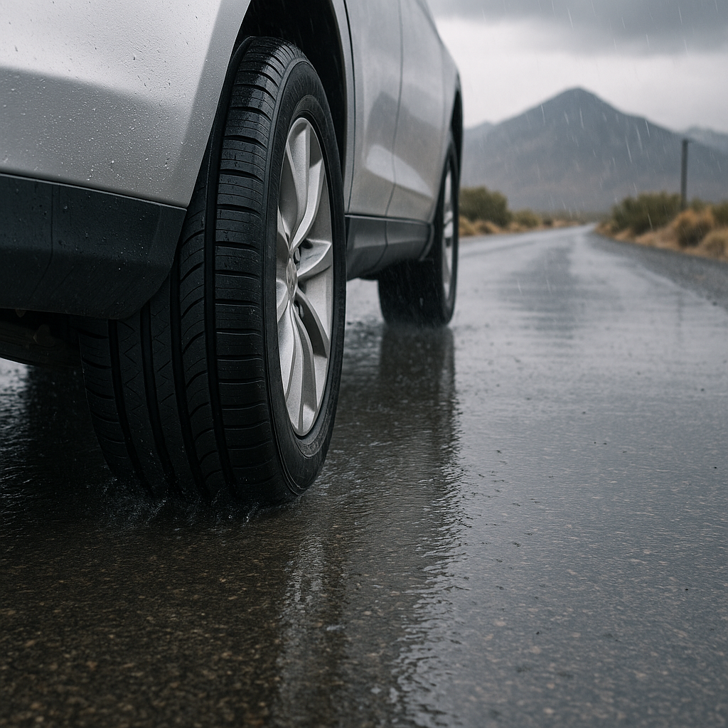tire tread safety Nevada rain illustration for How tire tread affects safety in Nevada rain