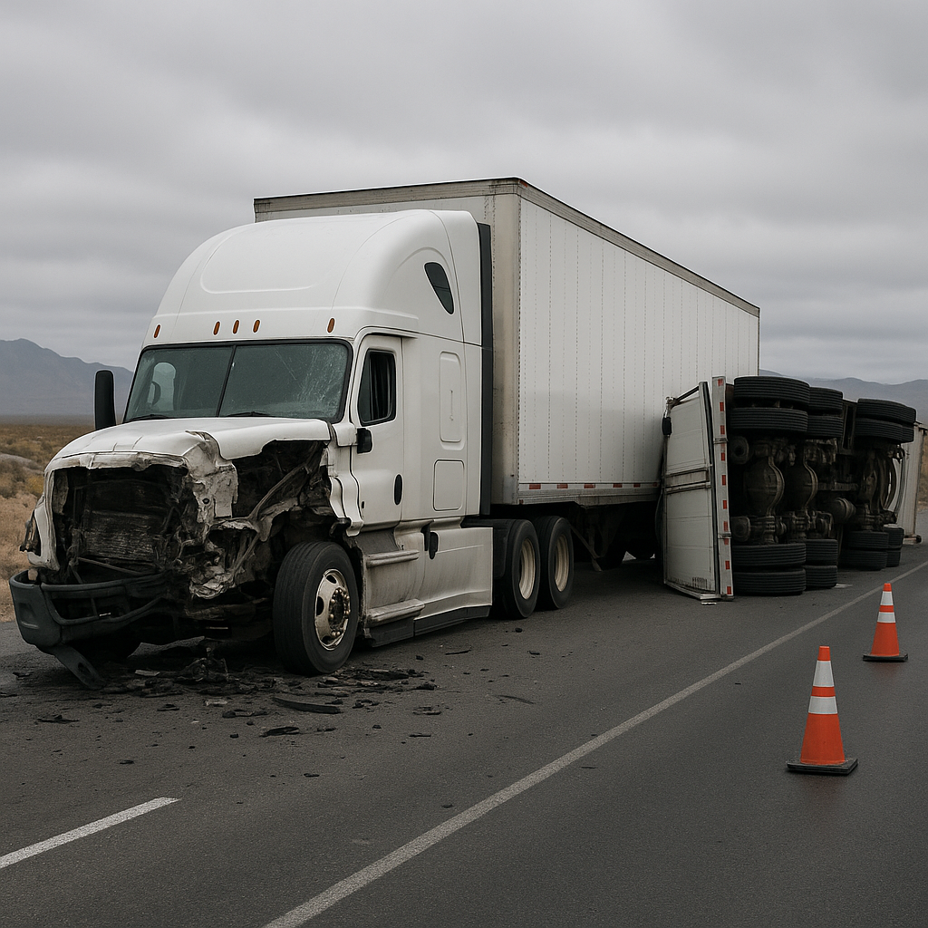 Nevada emergency management role truck crashes illustration for Nevada emergency management role in major truck crashes