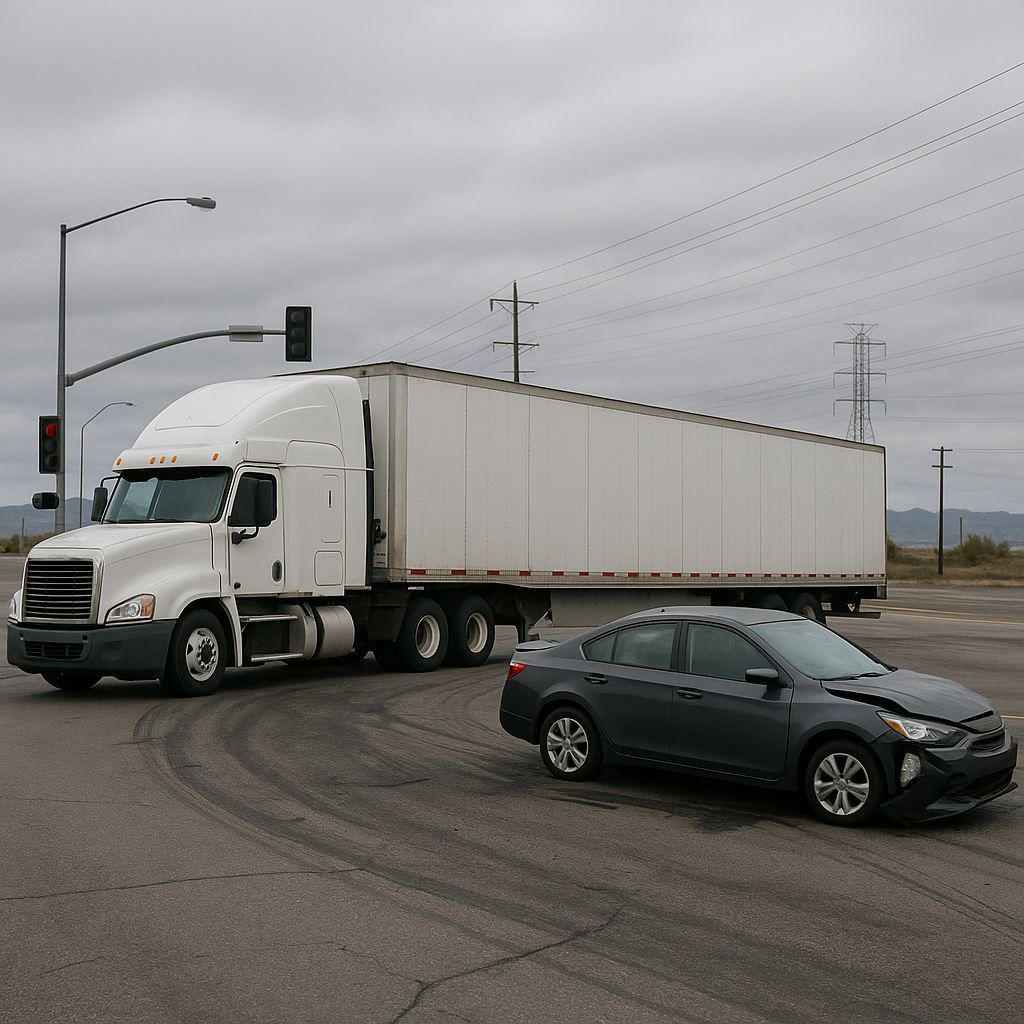 Nevada truck accident patterns wide turns illustration for Nevada Truck Accident Patterns Involving Wide Turns: What You Need