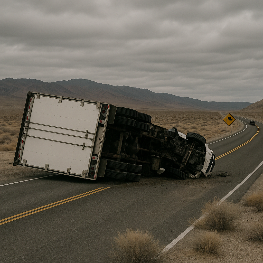 Illustration of Nevada Truck Crash Patterns High Winds: Uncovering the Impact of Weather on Road Safety