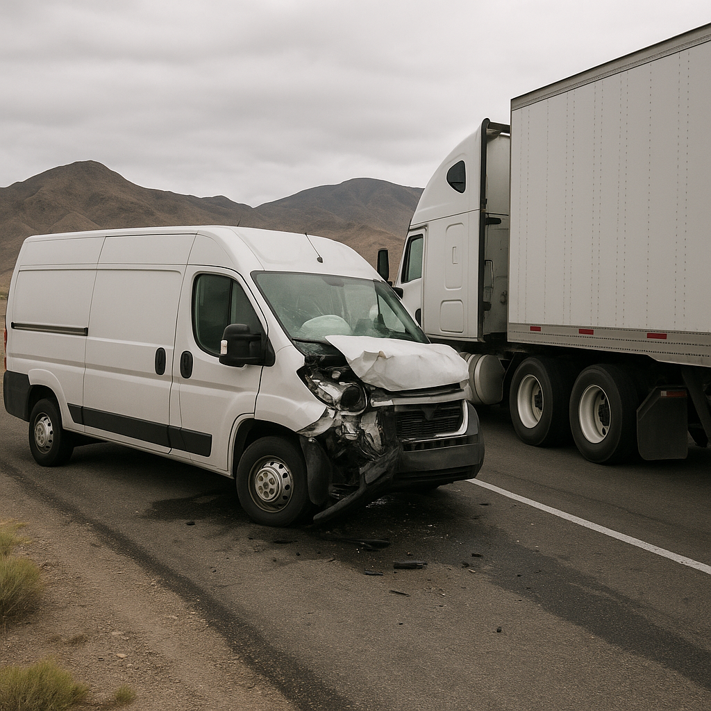 Nevada truck crash trends delivery vans illustration for Nevada truck crash trends involving commercial delivery vans reveal