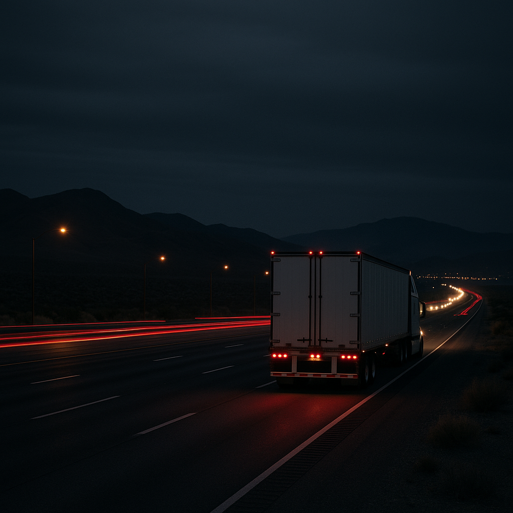 night freight traffic patterns Nevada illustration for Night freight traffic patterns in Nevada