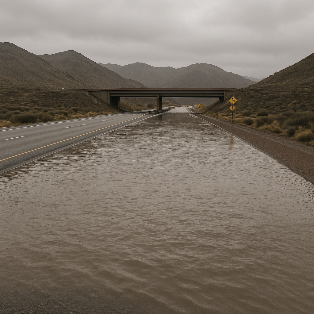 standing water dangers Nevada freeways illustration for Standing water dangers on Nevada freeways