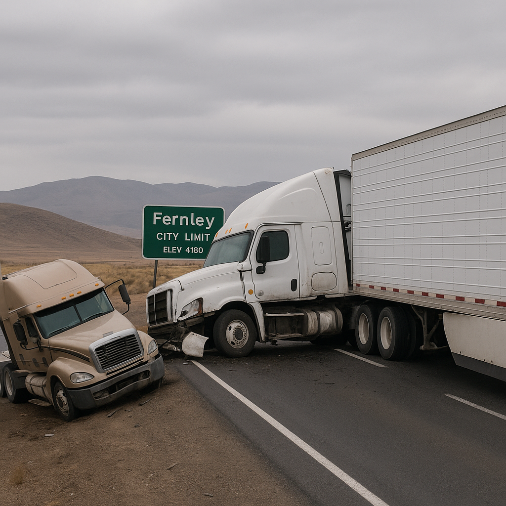 Fernley Nevada truck accident hotspots illustration for Truck accident hotspots near Fernley Nevada
