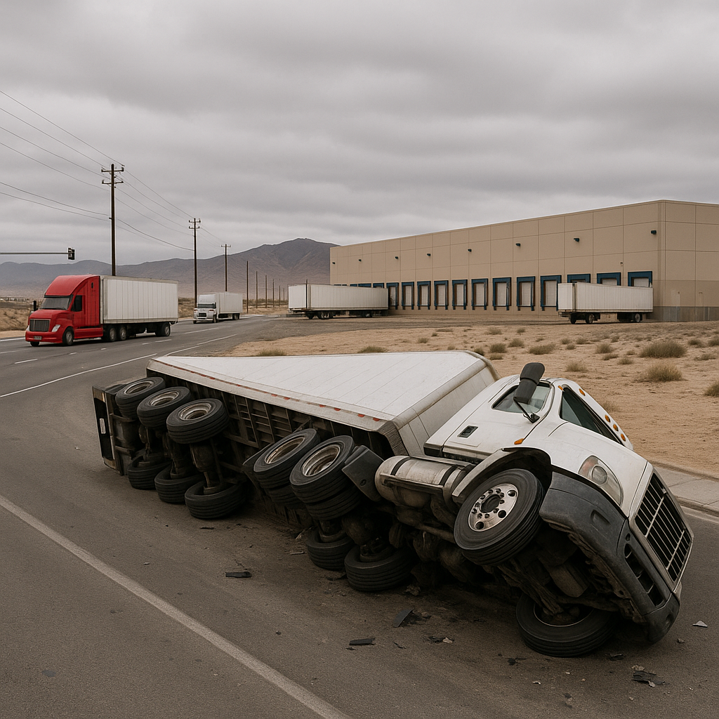freight center Nevada truck accidents illustration for Truck accident hotspots near freight distribution centers