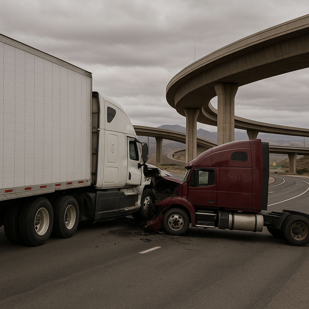 Nevada freeway interchange truck accidents illustration for Truck accident hotspots near Nevada freeway interchanges
