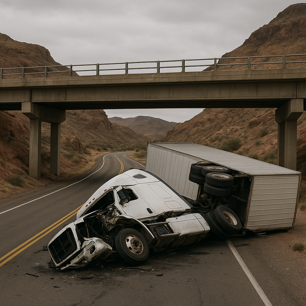 Nevada bridge crossings truck accidents illustration for Truck accident risks near Nevada bridge crossings