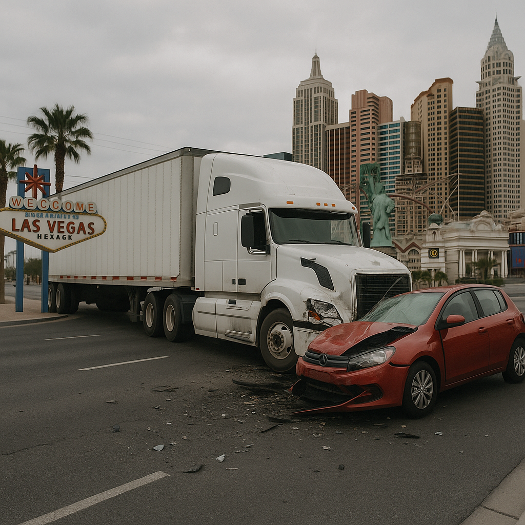 tourist traffic Nevada truck accidents illustration for Truck accidents near heavy tourist traffic zones