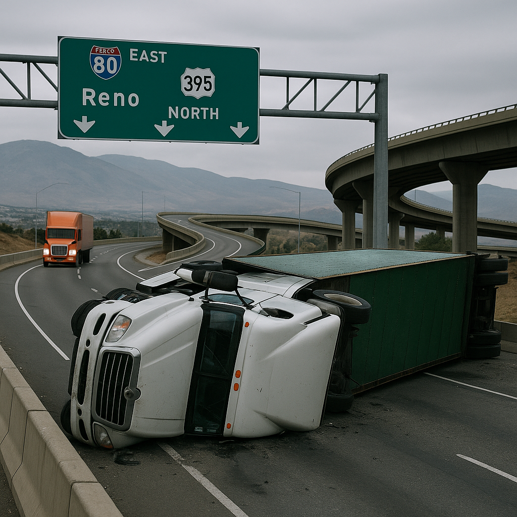 Reno Nevada truck accidents illustration for Truck accidents near Reno Nevada highway junctions