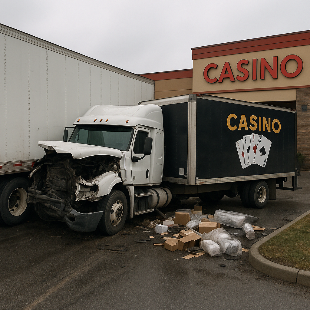 truck crash patterns casino supply deliveries illustration for Truck crash patterns near casino supply deliveries reveal crit