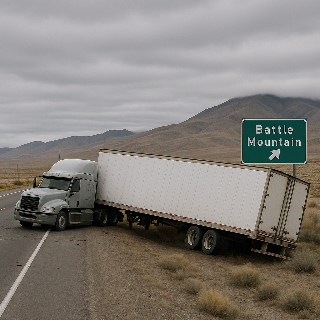 Battle Mountain truck crash risks illustration for Truck crash risks near Battle Mountain Nevada