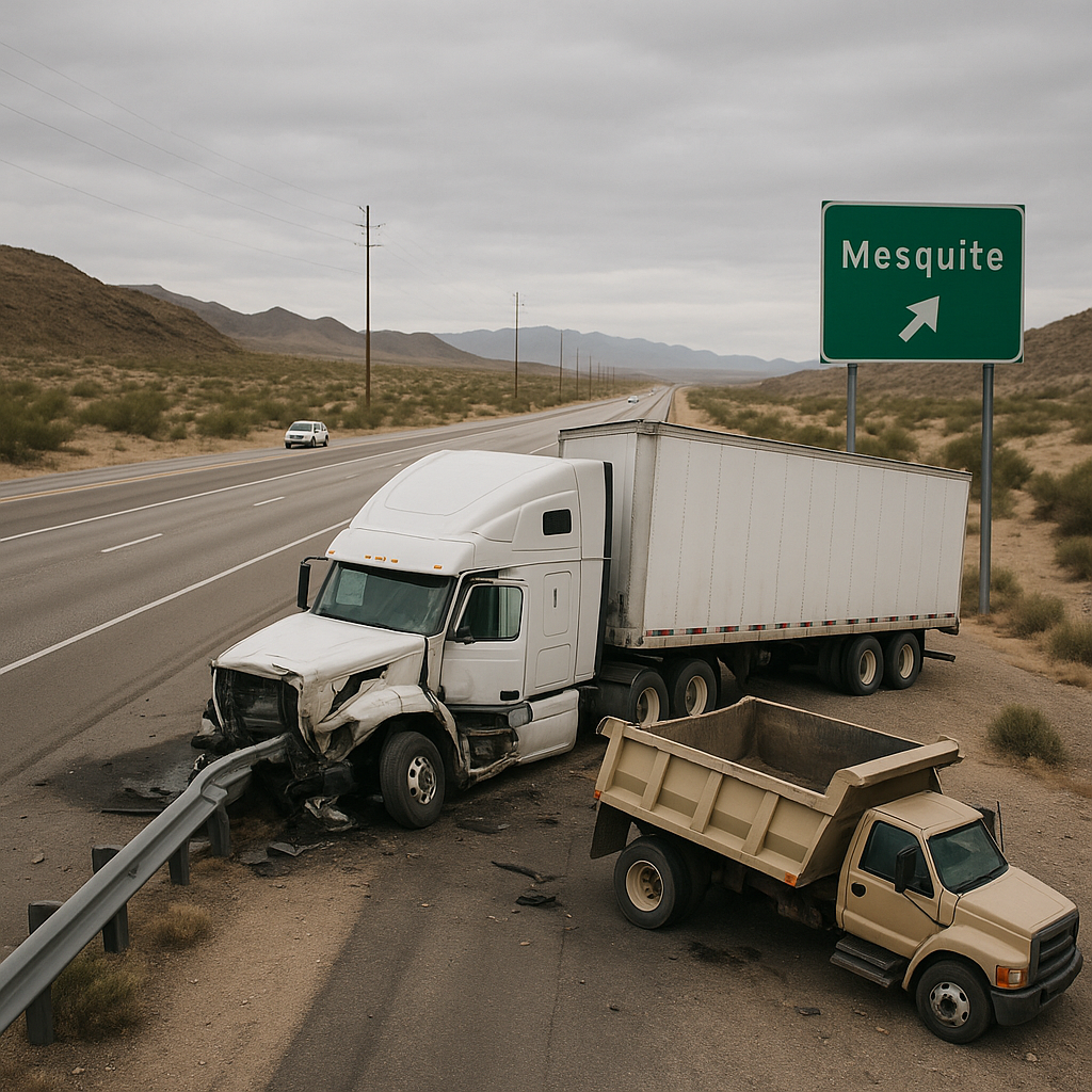 Illustration of Truck Crash Trends Near Mesquite Nevada Reveal Key Insights for Safer Roads