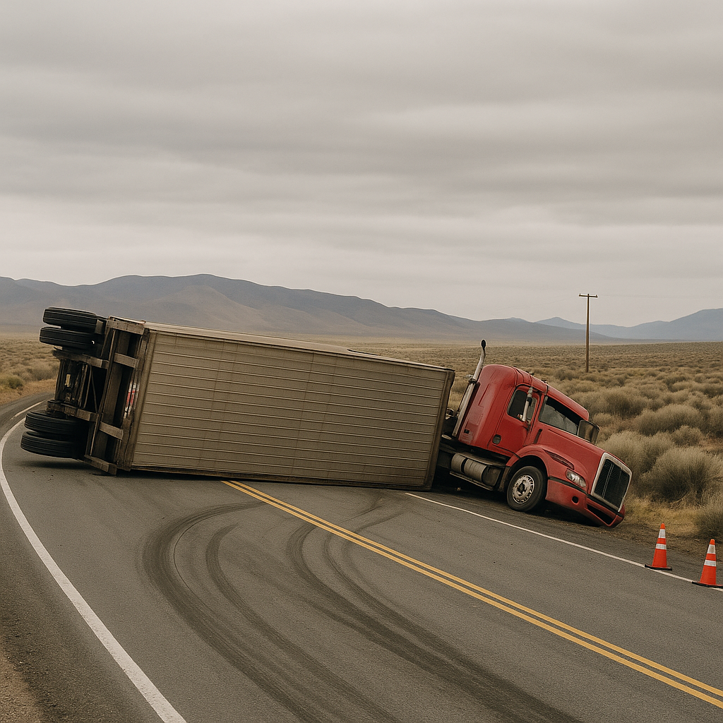 Illustration of Truck crash trends near Winnemucca Nevada