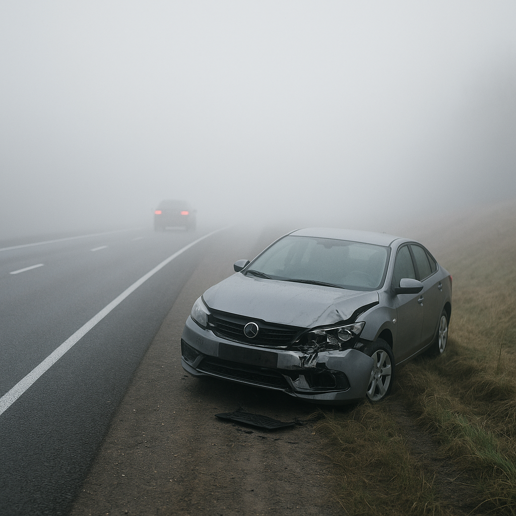 low visibility lane departure crashes illustration for Why low visibility increases lane departure crashes