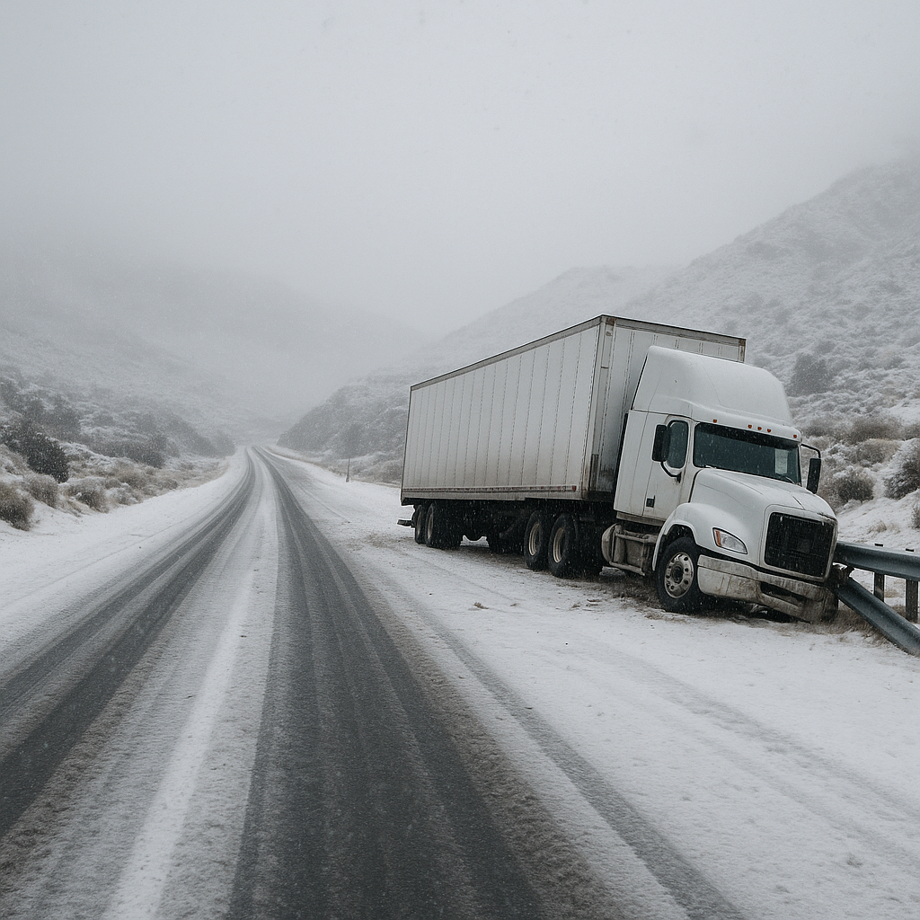 Illustration of Winter truck crash patterns Nevada reveal critical safety trends