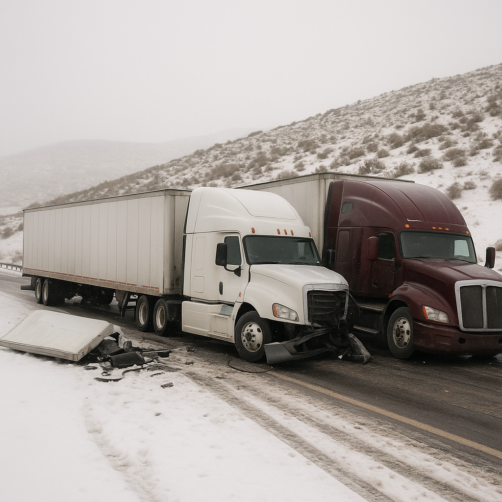 semi trucks crash more often Nevada winter illustration for Do semi trucks crash more often in Nevada winter