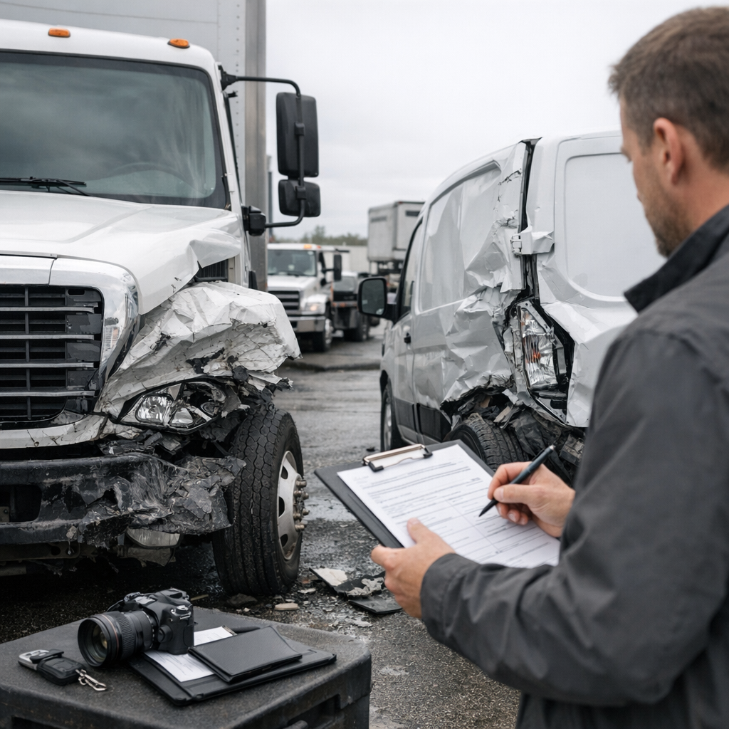 commercial vehicle damage insurance illustration for How Insurance Handles Commercial Vehicle Damage Claims