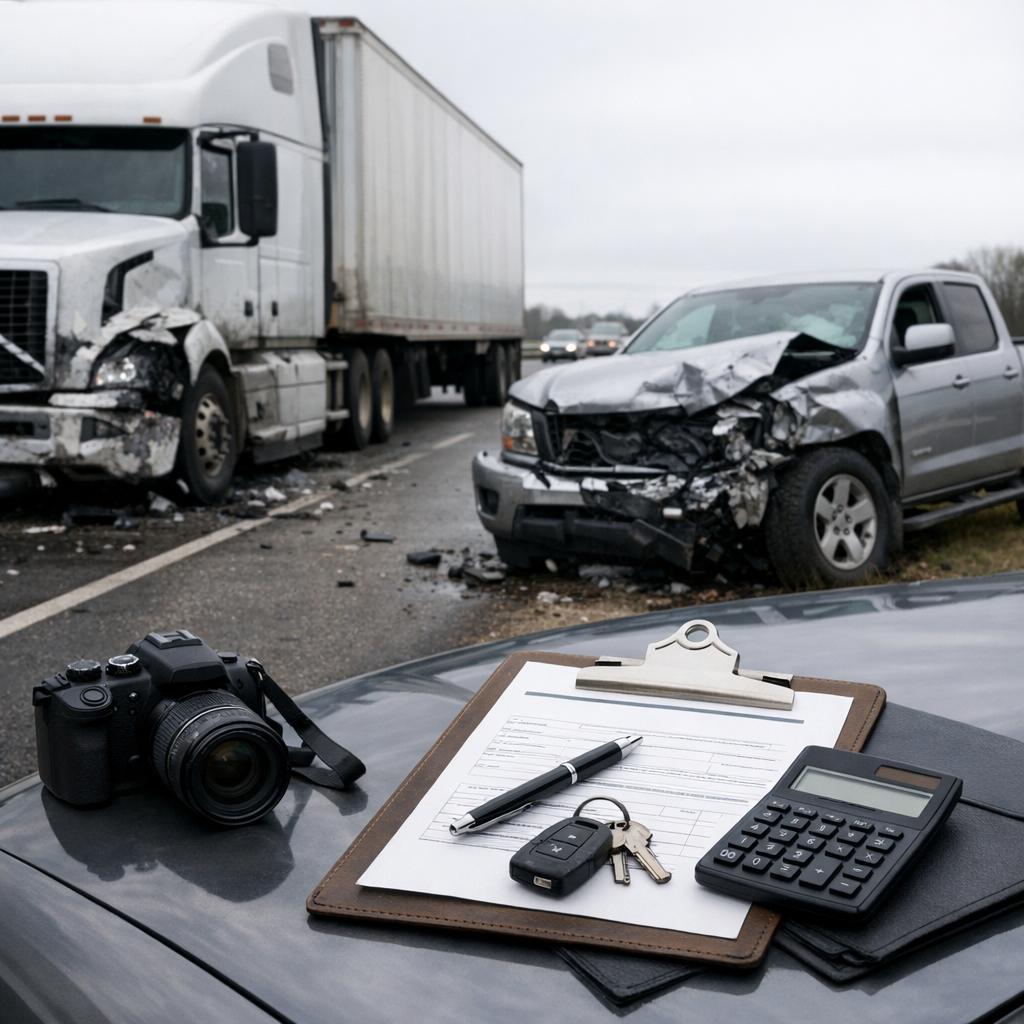 truck accident insurance claims illustration for How insurance works after a truck accident