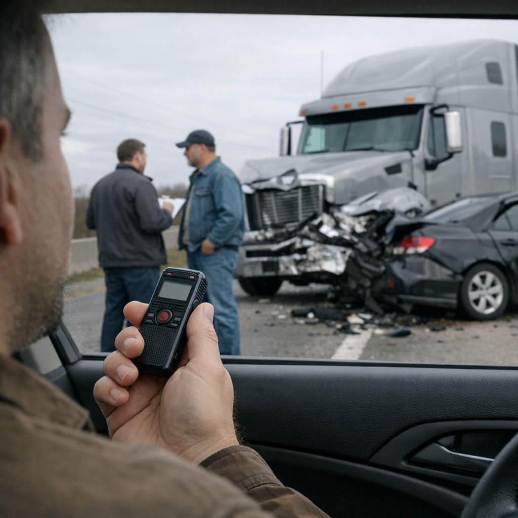 recorded statement truck accident illustration for How Recorded Statements Affect Truck Accident Claims