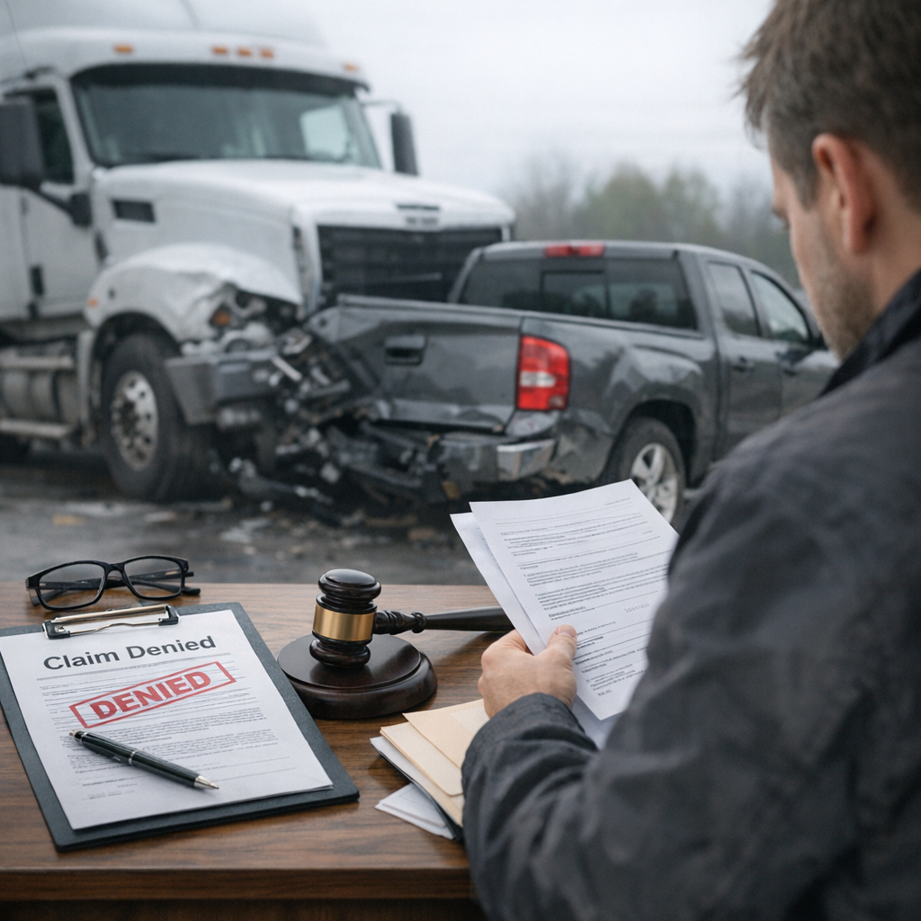 appeal denied truck accident claim illustration for How to Appeal a Denied Truck Accident Insurance Claim