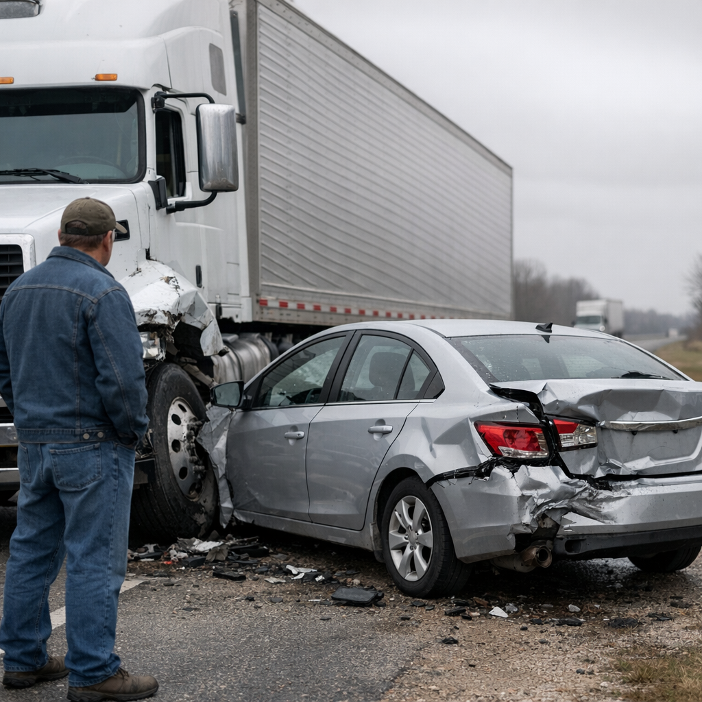 Illustration of Uninsured Truck Driver Accident: What Happens Next?