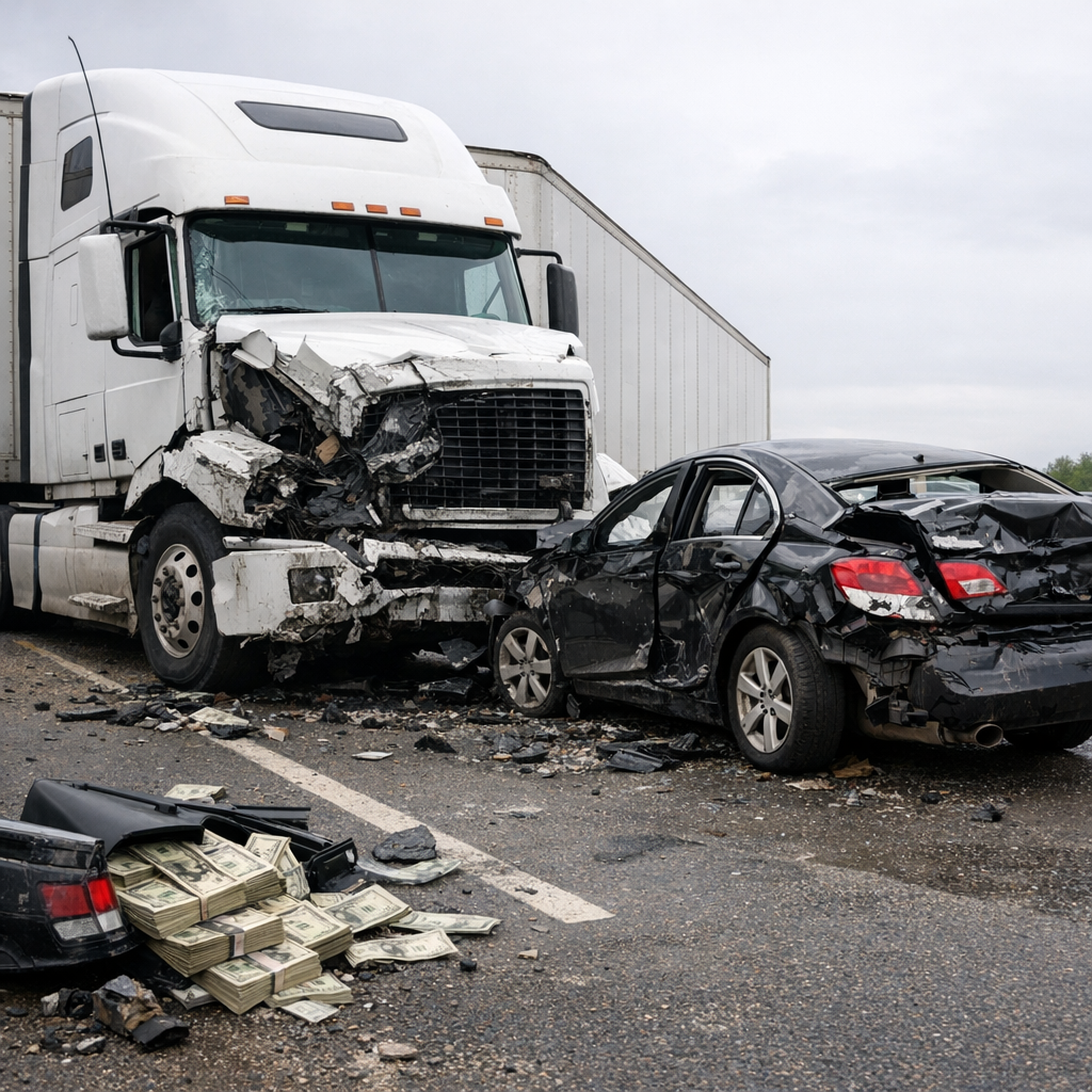 damages exceed insurance truck accident illustration for What happens if damages exceed insurance limits