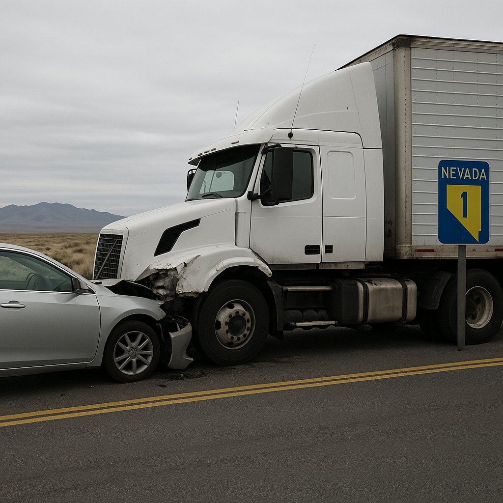 partially at fault Nevada truck crash illustration for What if I was partially at fault in a Nevada truck crash