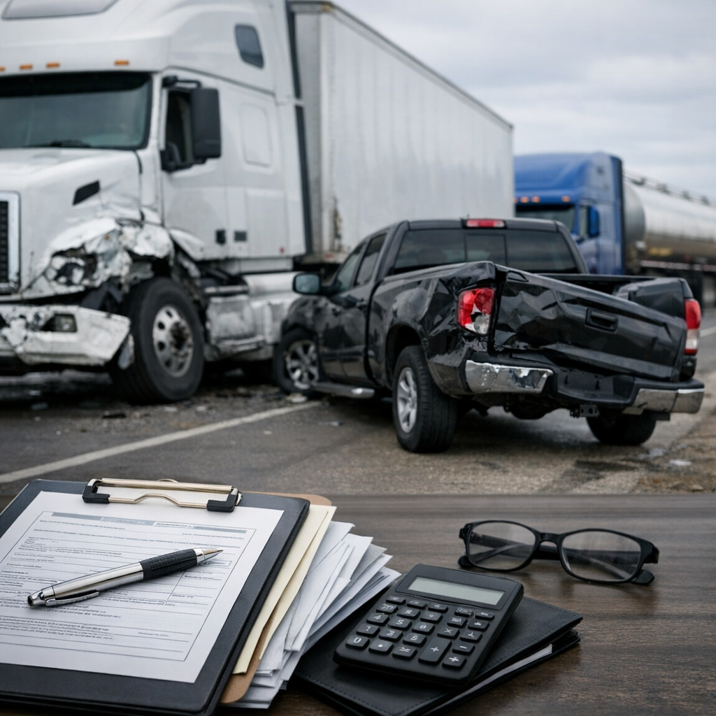 primary excess insurance truck accident illustration for What is primary and excess insurance in truck accidents
