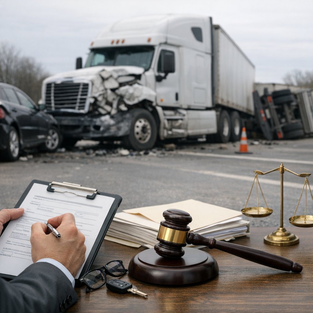 insurance claim to lawsuit truck accident illustration for When Insurance Claims Lead to Lawsuits in Truck Accidents