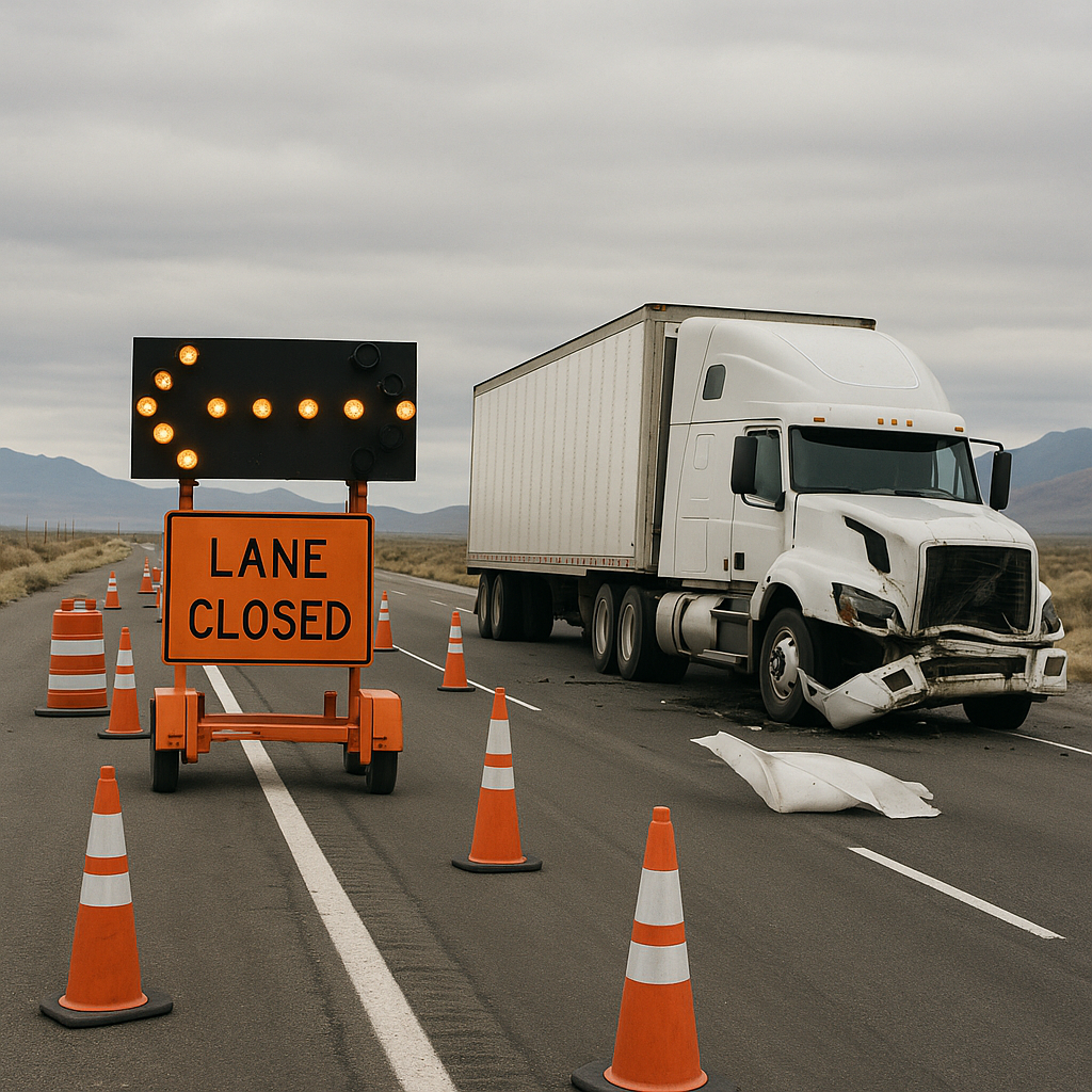lane closures cause truck crashes Nevada illustration for Why do lane closures cause truck crashes in Nevada