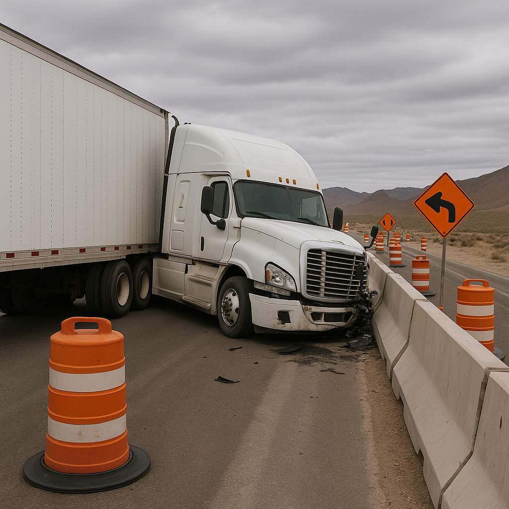 Nevada truck accidents happen work zones illustration for Why do Nevada truck accidents happen in work zones