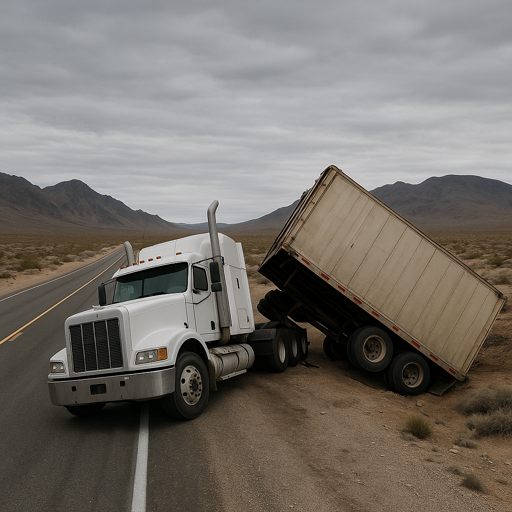 why truck crashes happen often Nevada illustration for Why do truck crashes happen so often in Nevada