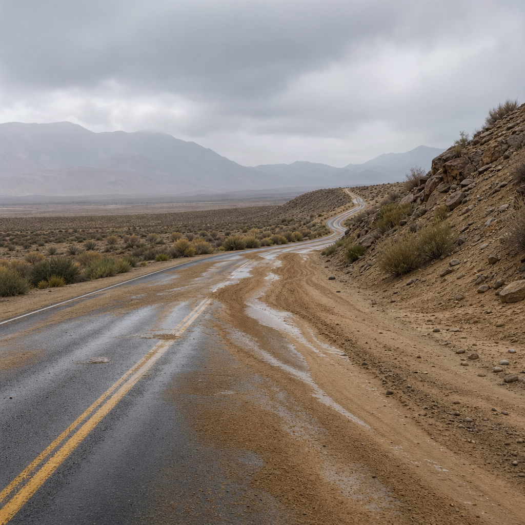 desert conditions road situations Nevada illustration for How desert conditions can affect road situations